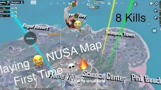 Playing Nusa Map 😎 first Time 8 Kills ☠️🔥 Gameplay. BGMI .Av God hunter.