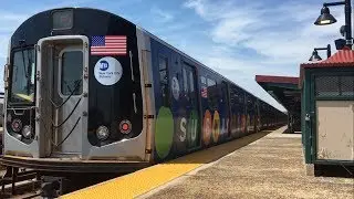 IND Culver Line: Subway Library Ad-Wrapped R160B (F) Train Ride to Ditmas Avenue via Culver Express