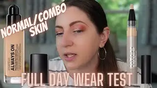 NEW SMASHBOX ALWAYS ON FOUNDATION & HALO HEALTHY GLOW CONCEALER PEN - All Day Wear Test - Combo Skin