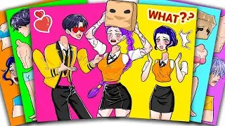 Face Reveal! RUMI HUNTRIX Hide Her Face From JINU SAJA BOYS - KPOP DEMON HUNTERS | Sticker Book DIY