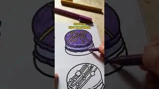 Satisfying Coloring GIFT MACARON #foodcoloring #coloringbook  #coloringadventure #coloringbookpages