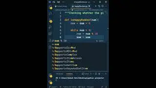 how can we check the number is happy number or not in python !! #Short #python #happynumber