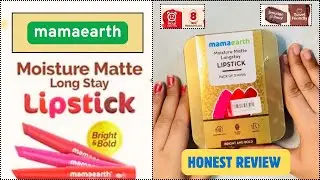 Mamaearth lipstick New Launch 🚀 | Mamaearth lipstick shades | Mamaearth lipstick | Swatch | Review |
