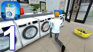 Laundry Store Simulator - Gameplay Part 1 Create Your Own Laundry Store (iOS, Android)