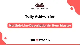 TDL for Predefine Multiple Line Description in Item Masters in #Tally #tallyprime #tallyerp