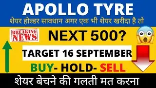 APOLLO TYRE SHARE LATEST NEWS TODAY | APOLLO TYRE SHARE TARGET TOMORROW | APOLLO TYRE SHARE ANALYSIS