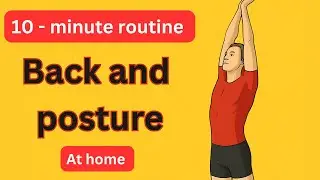 10-Minute Back & Posture Correction Workout | No Equipment Animation | Improve Posture at Home