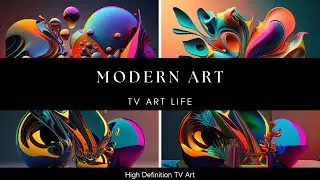 4 High Definition Modern Art Paintings | TV Wall Art | Frame TV | TV Screensaver | TV Art