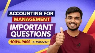 Accounting for Management | OU MBA SEMESTER-1 GUN SHOT AND IMPORTANT QUESTIONS @santhoshbachuwar2987