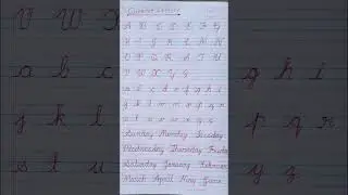 Cursive small and capital letters | #cursive #abcd #calligraphy #shorts