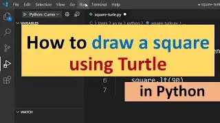 How to draw a square in Python using Turtle