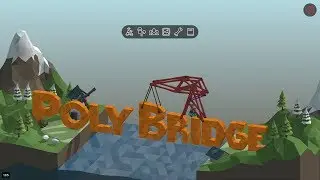 Poly Bridge | Campaign - Desert Winds - Sloped Drawbridge