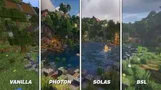 Vanilla vs Photon vs Solas vs BSL - Shaders Comparation
