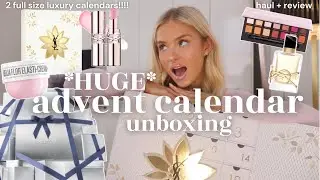 unboxing TWO luxury advent calendars | YSL Beauty + LookFantastic | worth $2000+
