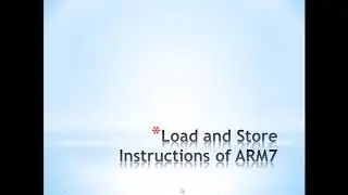 Lecture 12_Load and Store Instructions _Single Register load store Instructions