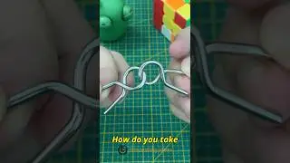 Как легко разобрать два металлических крючка? #головоломка #iq #iqtest #iqgame