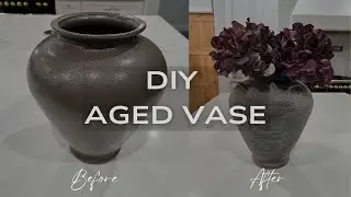 DIY AGED VASE