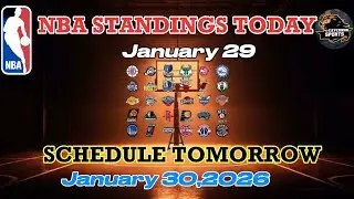 NBA STANDINGS TODAY as of JANUARY 29 | GAMES RESULT | GAMES SCHEDULE TOMORROW JANUARY 30, 2026