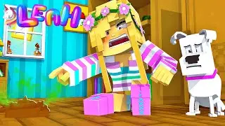 Little Leah POTTY TRAINS her NAUGHTY PUPPY... Minecraft