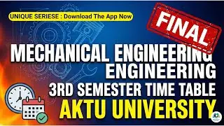[Date sheet] MECHANICAL ENGINEERING 3rd Semester AKTU final time Table | 2025-26 Odd sem​