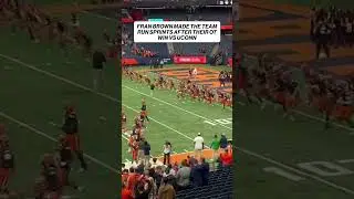Fran Brown makes Syracuse run sprints after OT win vs. UConn #football #touchdown #ncaa