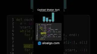 Cocktail Shaker Sort 🍹 - Sorting 4 Elements Visually Explained