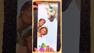 🧚Magical Tangled DIY Flip Book 🐴🦎| Rapunzel Paper Craft ✂️✨ #Shorts