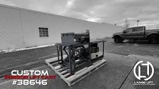 Scissor Lift Cart with Mobile Work Surface on Flanged Casters