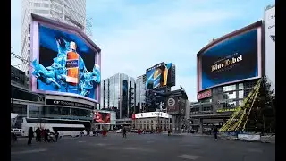 Branded Cities - Johnnie Walker campaign - 3D digital billboard at Yonge-Dundas Square