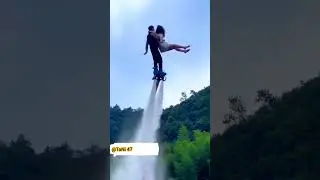 Water flyboard ride so fun 😆😂😂 #flyboarding #flyboard #waterflyboard #tani47