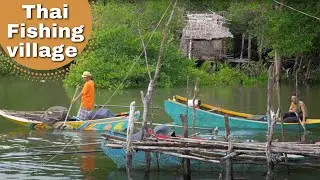 Life in Thai Fishing Village, Phang Nga Thailand, making shrimp paste, ชีวิตในหมู่บ้านชาวประมงไทย