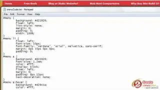 CSS Menu Tutorial - Free Code!