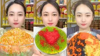 Rainbow Fish Roe ASMR Eating Sounds | Colorful Texture Mukbang #322