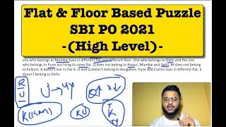 Floor Puzzle SBI PO Mains Puzzle SBI PO | floor and flat based puzzle reasoning | IBPS PO, LIC AAO