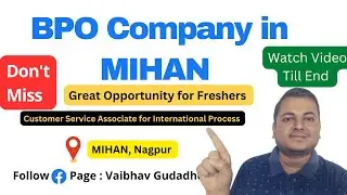 Nagpur Jobs Vacancies BPO Company in MIHAN Nagpur  Hiring @vaibhavdgudadhe #nagpur Nagpur Vacancies
