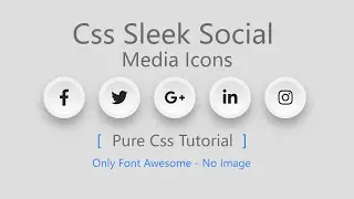 Css Sleek Social Media Icons - Html Css 3D Icon Hover Effect | @Codes Tutorials