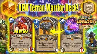 NEW Terran Quest Control Warrior Deck is Awesome At The Lost City of Un'Goro Mini-Set | Hearthstone