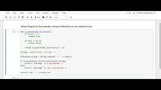 Day 89: Python Program to Check whether a String is Palindrome or not using Recursion