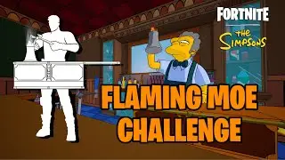 Flaming Moe CHALLENGE in Simpsons Fortnite!