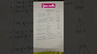 TN 10th maths  chapter - 7 mensuration formulas
