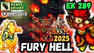 TIBIA: EK 289 HUNT SOLO FURY HELL #229