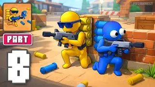 Gun Rush: Shooting Battle - Gameplay Walkthrough Part 8 - Firepower On The Run (iOS, Android)