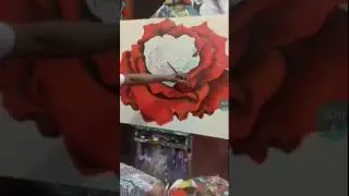 Pintra d rosa vermelha