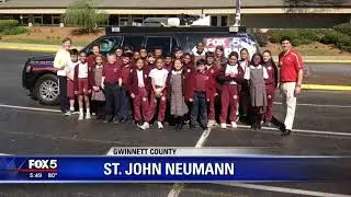 FOX 5 Storm Team visits St  John Neuman