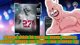 DEANDRE BAKER 93 OVERALL ROOKIE PREMIERE REVIEW AND GAMEPLAY! BEST BUDGET RUN STOPPING CORNER MUT 20