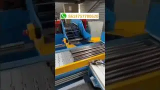 Pipe cutter connected to deburring machine