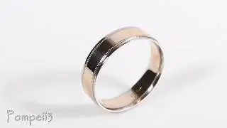 two tone gold wedding band by pompeii3