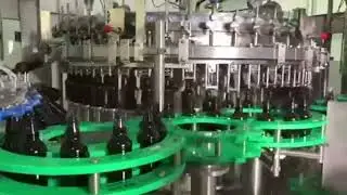 Glass bottle Carbonated drink filling machine from zhangjiagang MG machinery