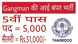 Gangman Bumper Bharti 2019 - 5th Pass,5,000 Posts Apply Before 30/05/2019.