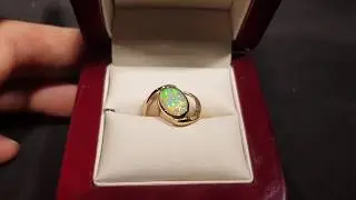 Gold Amazing Ring with Opal Stone